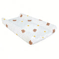 1Pc Baby Diaper Changing Pad, Ultra-Soft 3D Bean Material, Cute Animal Print, Washable and Durable, Suitable for Newborns, Cribs, Strollers, and Travel Use
