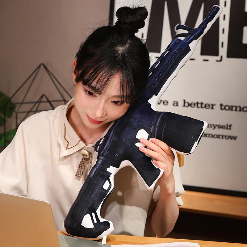 Hot Super Cool Realistic Stuffed Printed Firearm Plush Toys Soft Funny Lifeiliek Rifle Sniper Rifle Toys Game Props For Boys