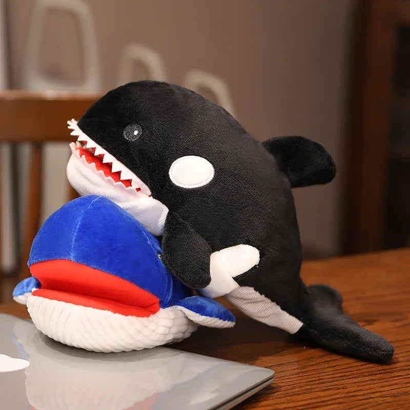 Hot Crocodile Shark Killer Whale Plush Hand Puppets Lifelike Tropical Fish Penguin Octopus Hand Puppets For Kids Adults Muppets