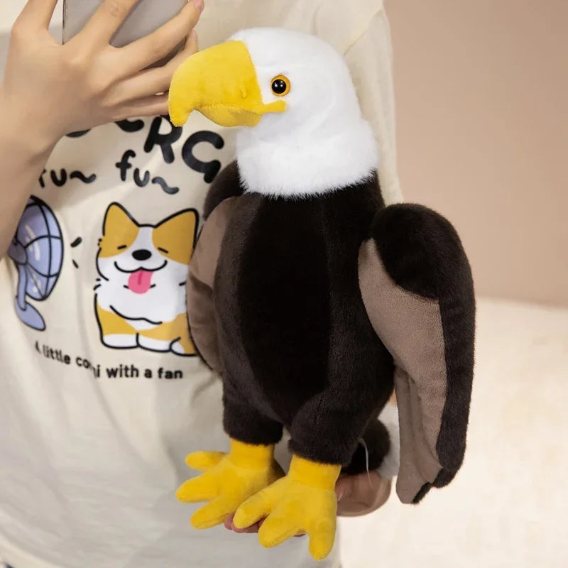 Lifelike American Eagle Owl Plush Toys Soft Stuffed Animals RealLife Bird Dolls Home Decor for Kids Children Boys Birthday Gifts