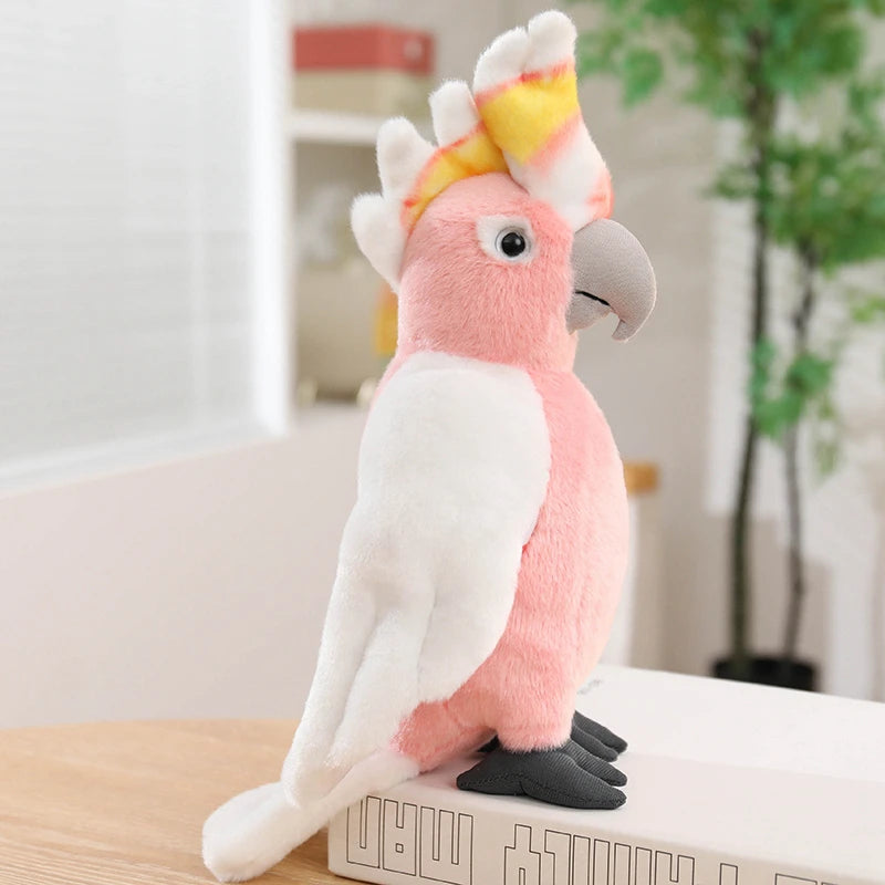 Hot Simulation Soft Toys Lifelike Grey Cockatiel Plush Toys Real Life Soft Yellow Parrot Birds Stuffed Animals Toy Dolls Gifts