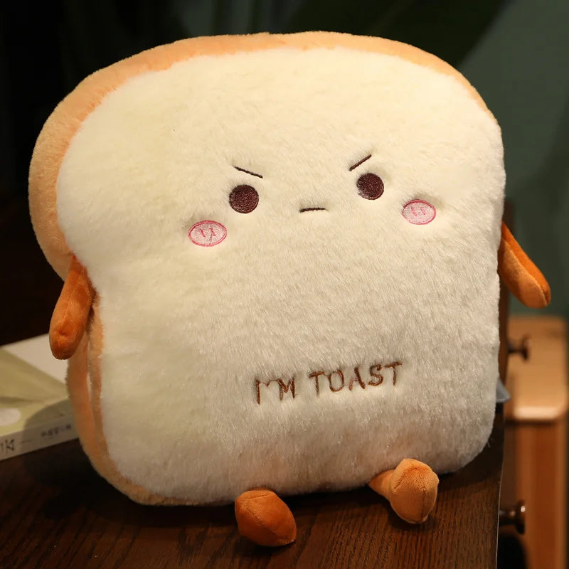1pc 35cm Plush Bread Pillow Cute Simulation Food Toast Soft Doll Warm Hand Cushion Home Decoration Kids Toys Birthday Gift