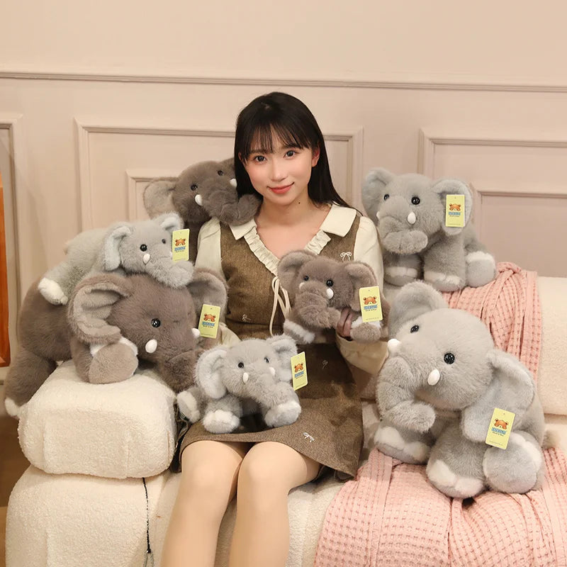 Hot Stuffed Animals Elephant Plush Doll Back Cushion Sofa Decorative Stuffed Elephant Toy 30/45cm Throw Pillow Elephant Doll