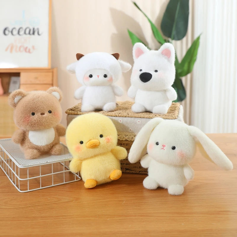 Kawaii Soft Plush Doll Pillow Animal Series - Elephant Pig Dog Sheep Penguin Raccoon Cat - Cute Toy Gift for Boys & Girls