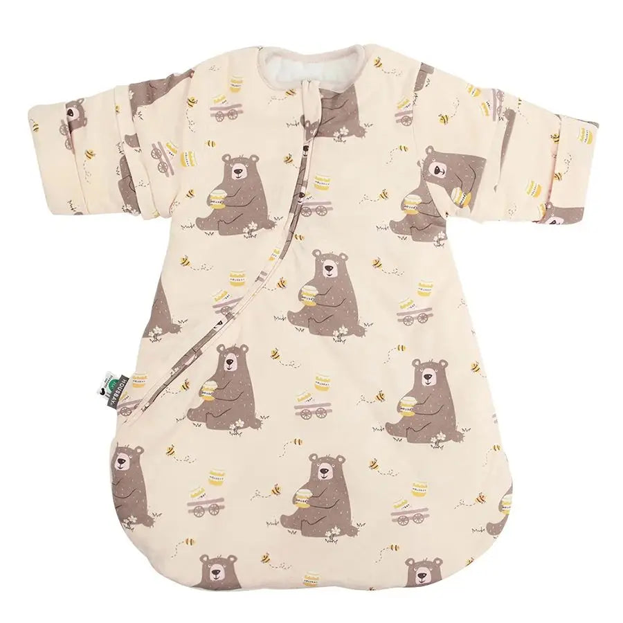 Thickened Winter Sleeping Bag For Infants Aged 3-30 Months Detachable Sleeves Anti-kick And Warm Baby Blanket 3.5 Tog