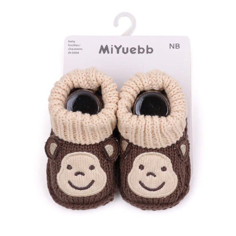NewFashion Baby Socks Spring And Autumn Cartoon Animal Cotton Breathable Keeps Feet Warm Non Slip For Boys And Girls