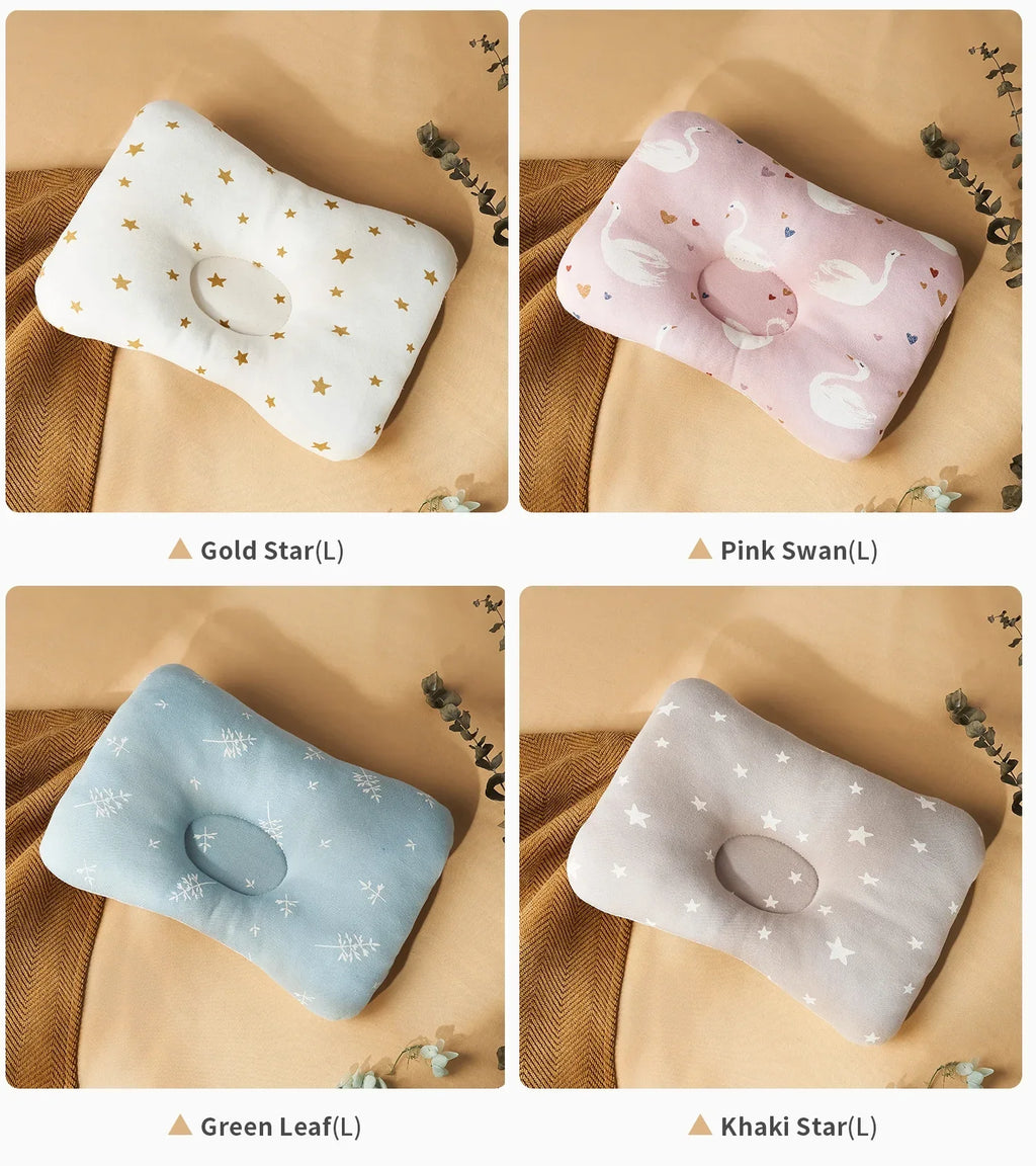 INSULAR Infant Head Pillows Baby Design Breathable Cotton Cushion Pillow