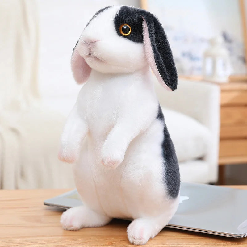 Hot Simulation Cute Rabbit Plush Fur Realistic Kawaii Animal Easter Bunny Rabbit Toy Model Gift Home Decoration