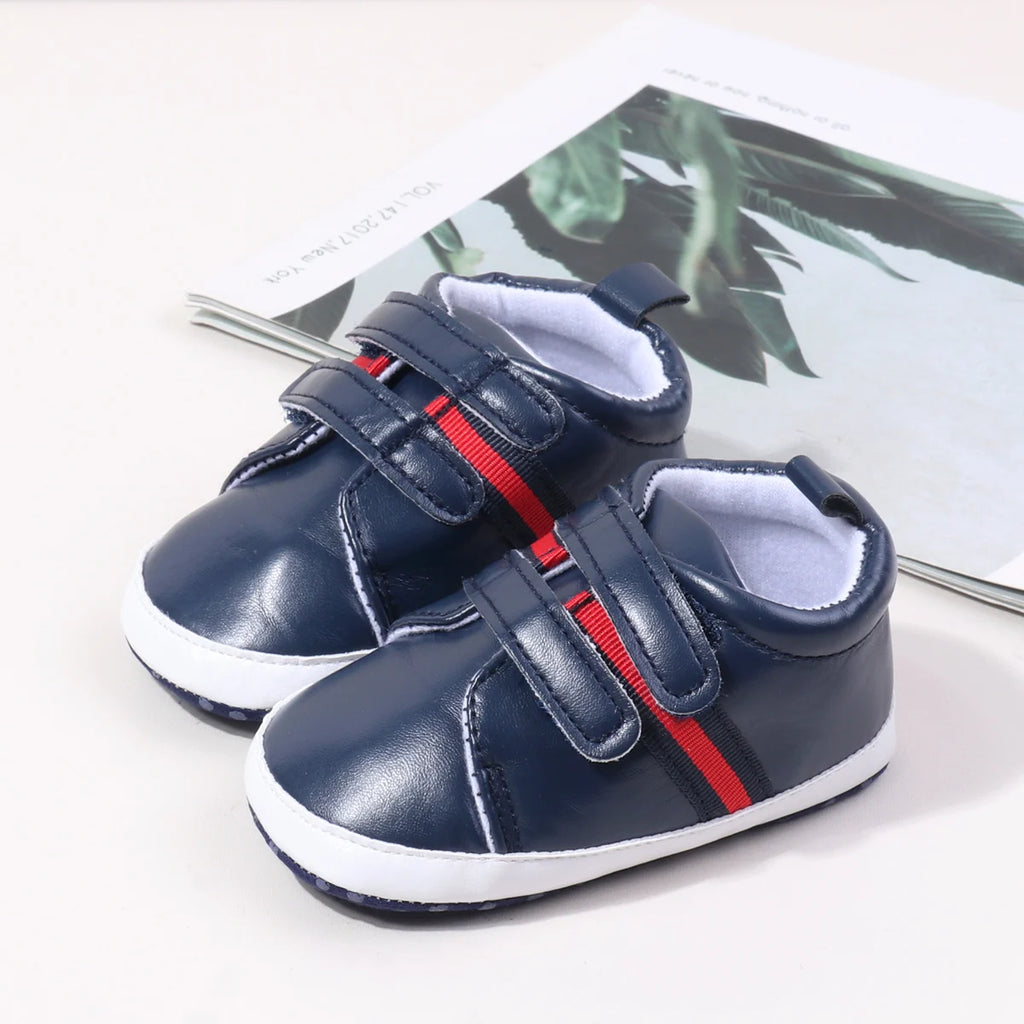 2025 Spring and Autumn Baby Boys Girls First Walking Indoor Outdoor Toddler Shoes Casual Sports Design PU Leather For 0-18M