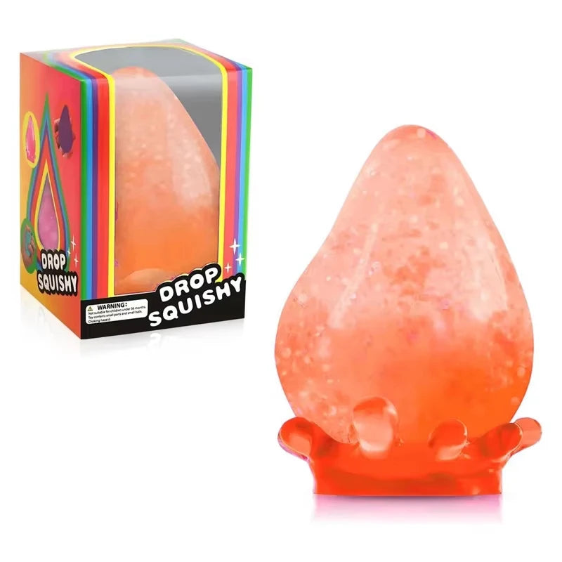 NEEDOH Water Droplet Shape Sensory Squeeze Toys Squishy Stress Relief Slow Rebound Pinch Toys Surprise Gifts for Kids Adult Hot