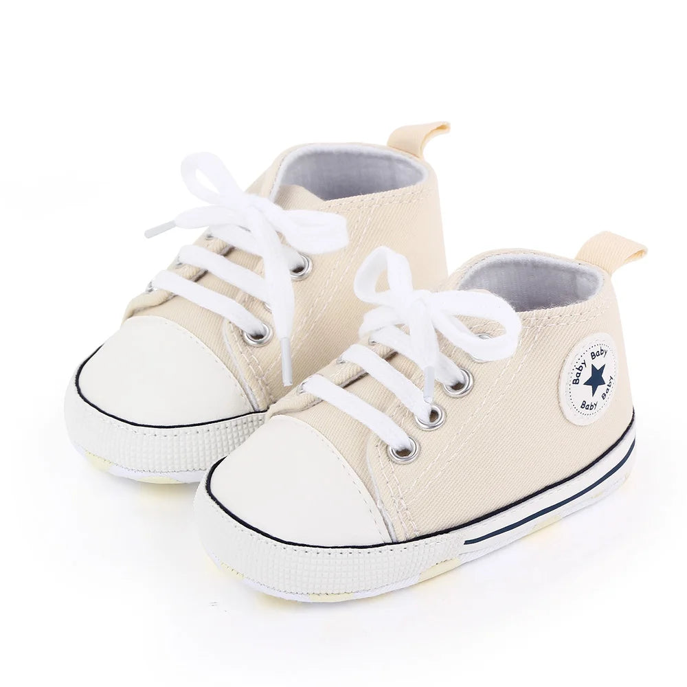 Carter's Baby Shoes First Walker Canvas Sneakers Non Slip Soft Sole For Toddlers