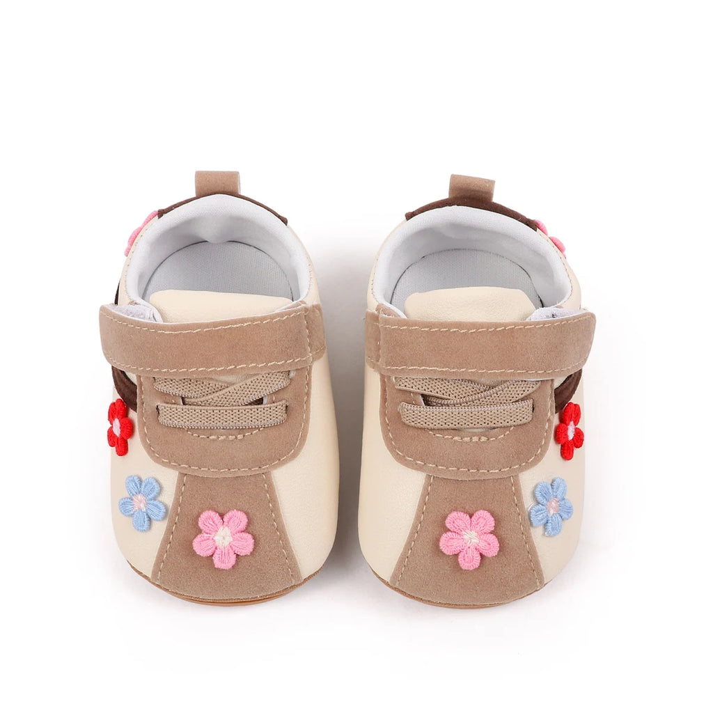 Spring And Autumn Baby Boys And Girls First Walking Toddler Shoes 0-1 Years Old High Quality Sneaker PU Leather TPR Sole