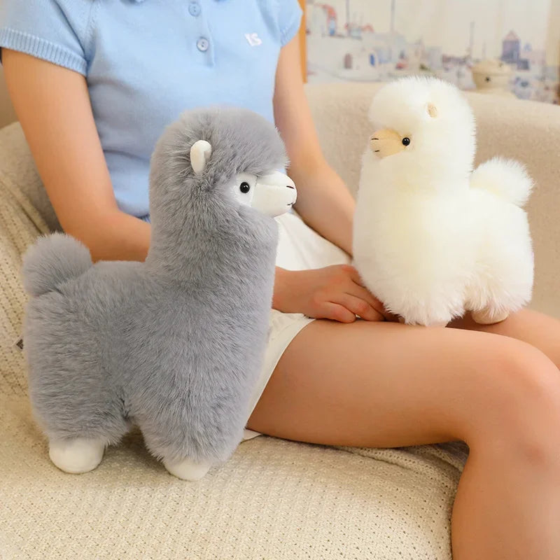 25/35cm Velvet Alpaca Plush Toy Soft And Comfortable Alpaca Doll Hug Pillow Standing Posture Sheep Soft Stuffed Animal Doll