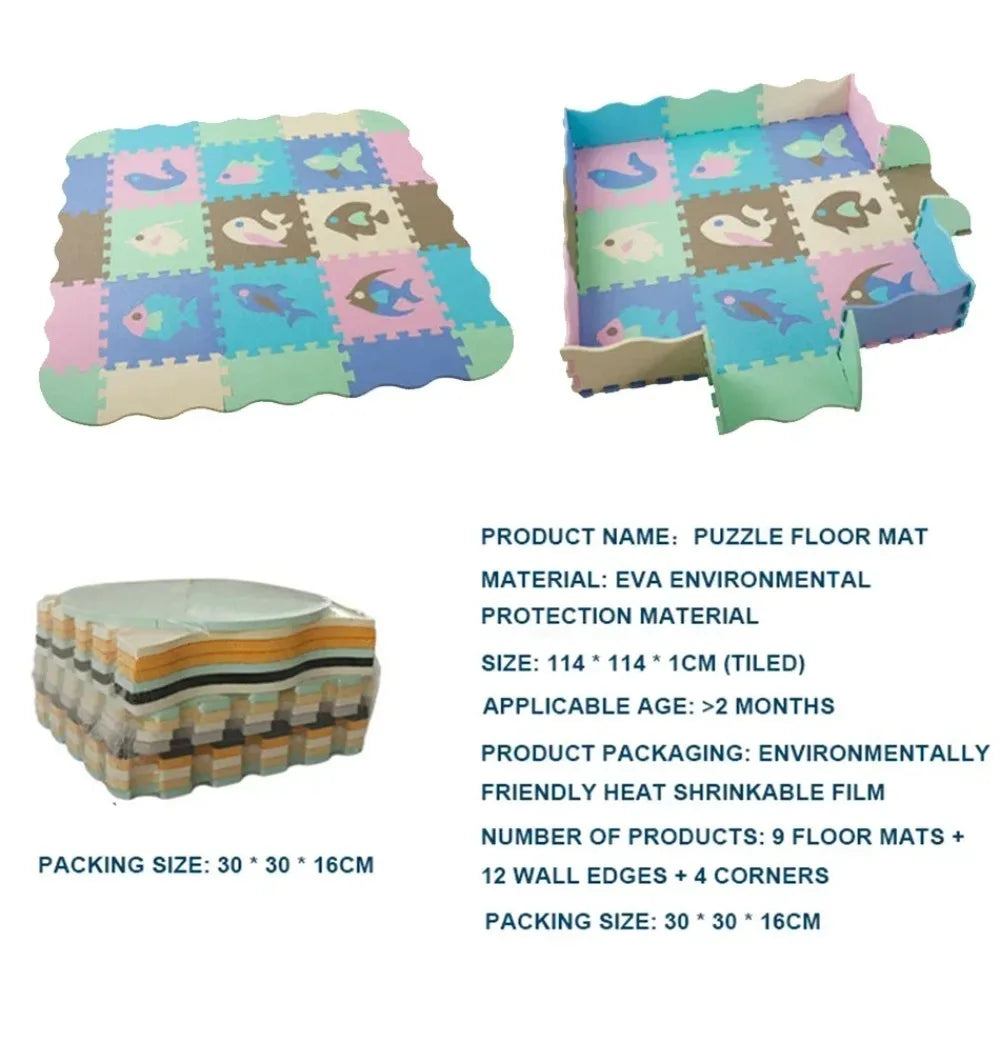 EVA Foam Baby Play Mat Soft Baby Playground Rugs Baby Toys Kids Puzzle Educational Toys Children's Room Floor Protector Carpets