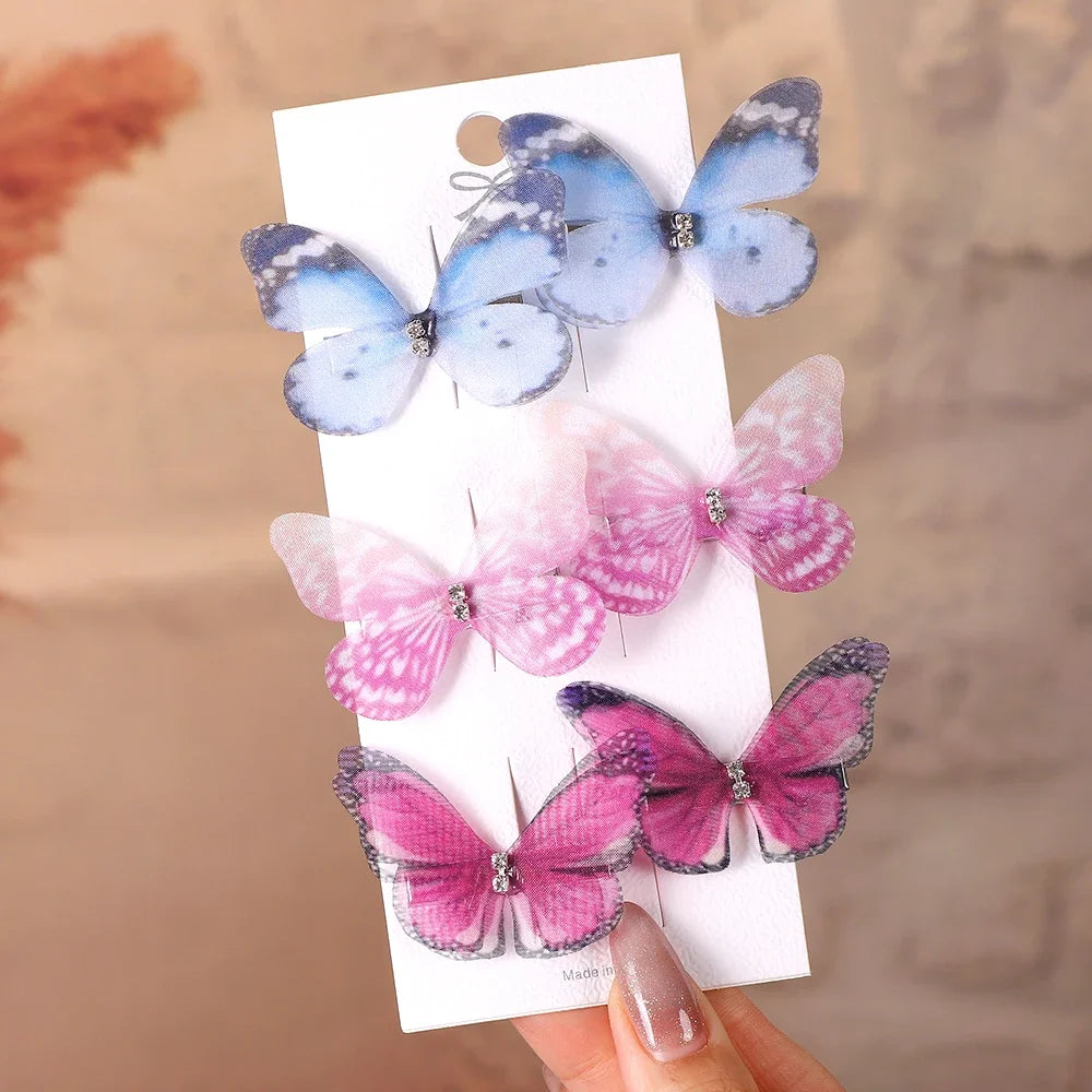 Sweet Butterfly Hairpins 6-Piece Set Gentle Hold Do Not Hurt Hair For Girls Women