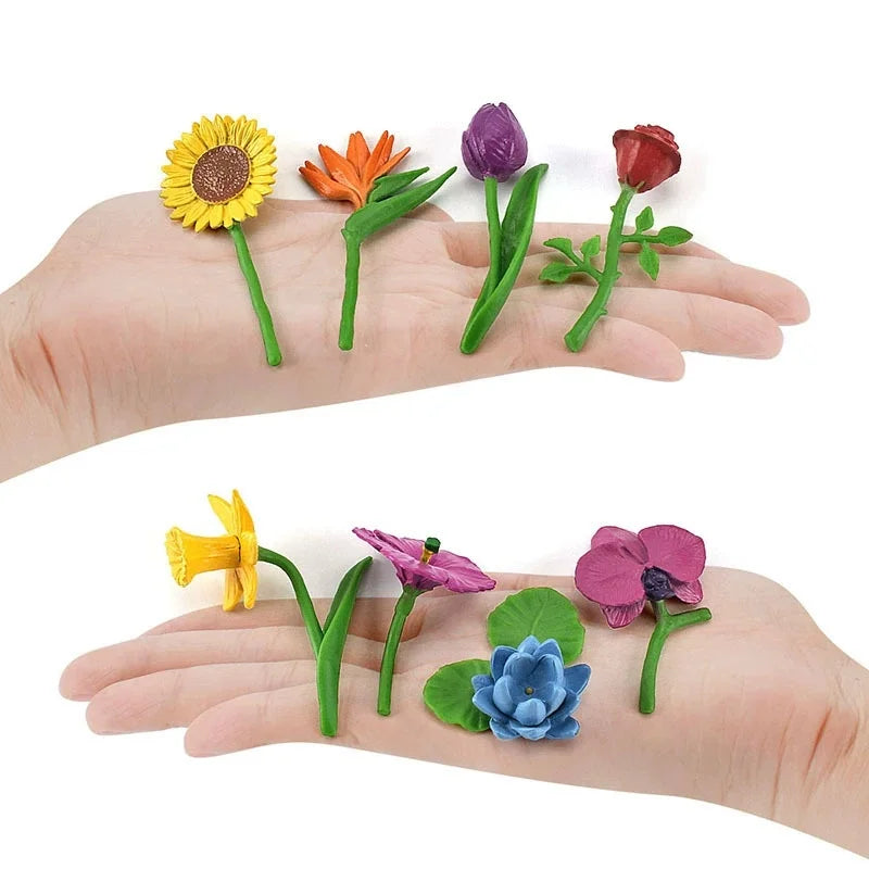Montessori Flower Potted Plant Ornament Sunflower Small Size Model Lan Educational Decor For Home And Classroom