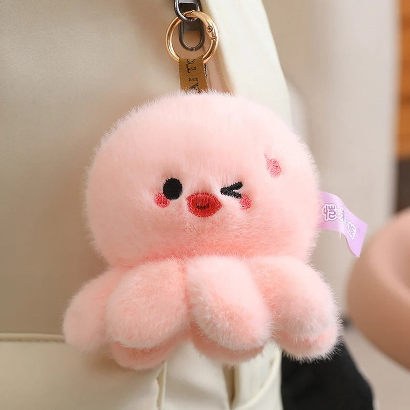 Unknown Brand Octopus Plush Pendant Keychain 10cm Soft Stuffed Sea Creature Toy Model 001