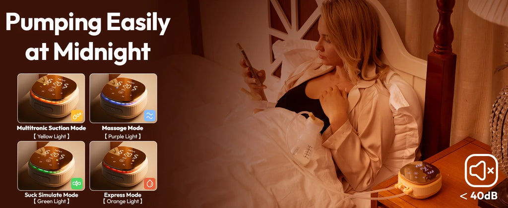 NCVI Double  Electric Breast Pump,4400mAh Battery Low Noise Adjustable Milk Pump , LED Display