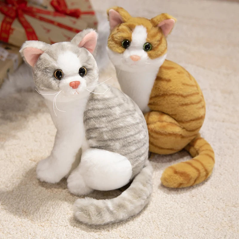 Hot Kawaii Cat Plush Doll Soft Stuffed Animal Simulation Plush Kitten Toys for Children Cartoon Kids Girl Baby Birthday Gift