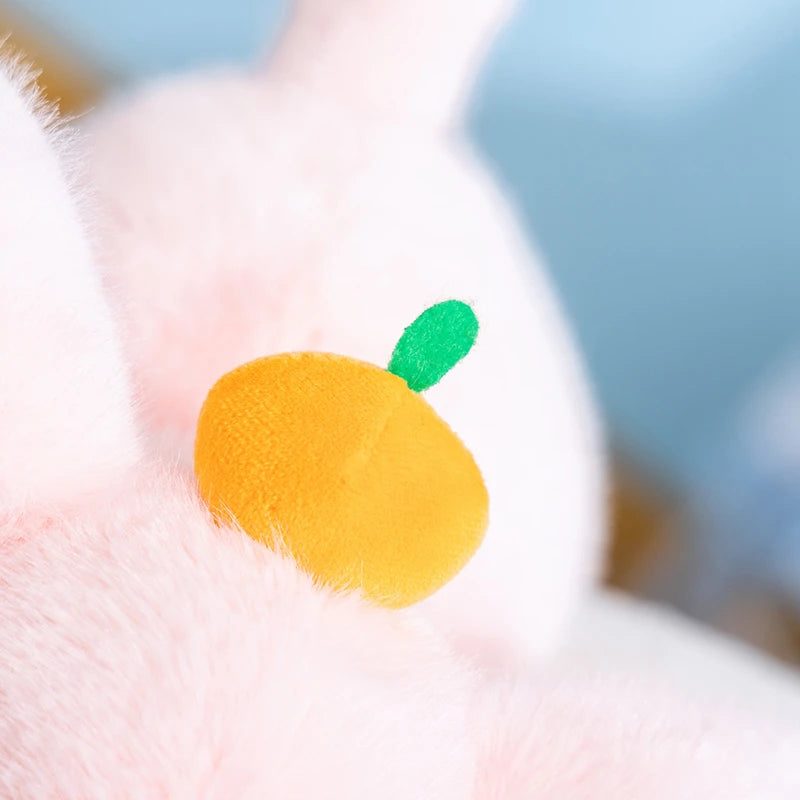 35CM Kawaii Bunny Plush Toy Ultra-Soft Long Ear Shy Rabbit Pillow Collectible Doll for Kids Birthday Easter Funny Party Gift