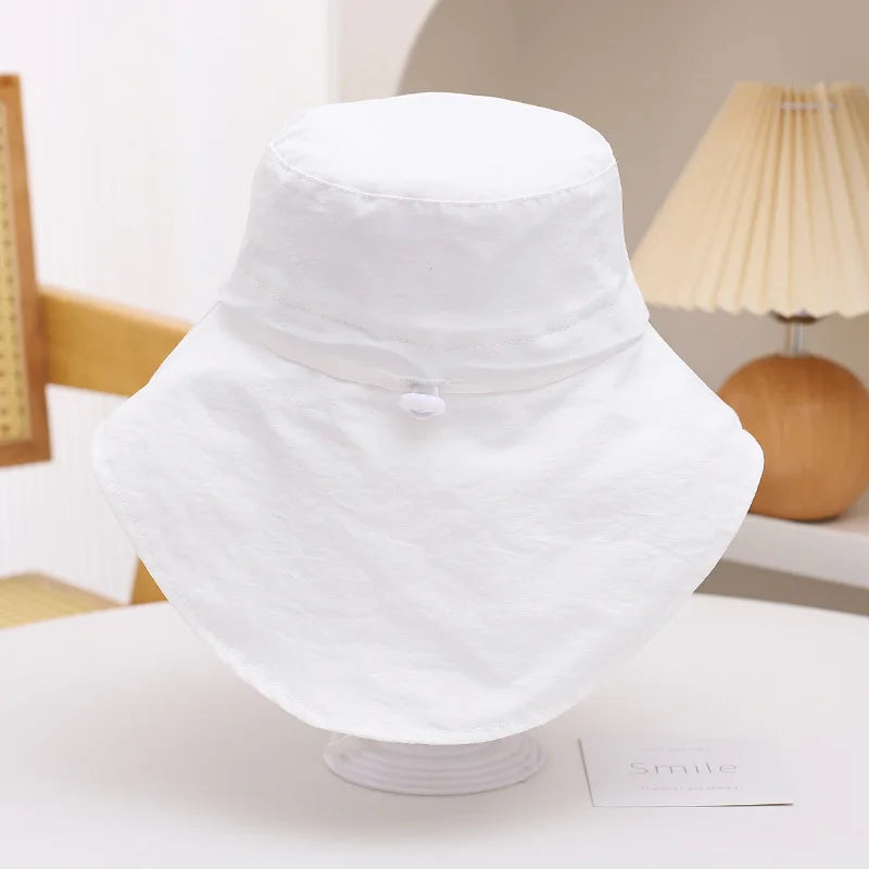 Foreign Trade Amazon Children's Fisherman Hat Extra Large Brim Quick-Dry Cape Hat Spring Summer Boys and Girls Sun Hat Beach Hat
