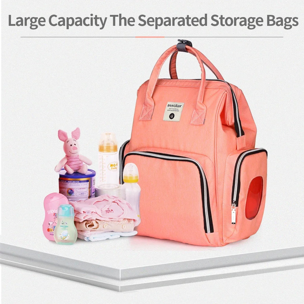 Insular Thermal Bag For Baby Strollers And Feeding Bottles Baby Diaper Backpack Mother Nappy Travel Bags Baby Nappies Handbag