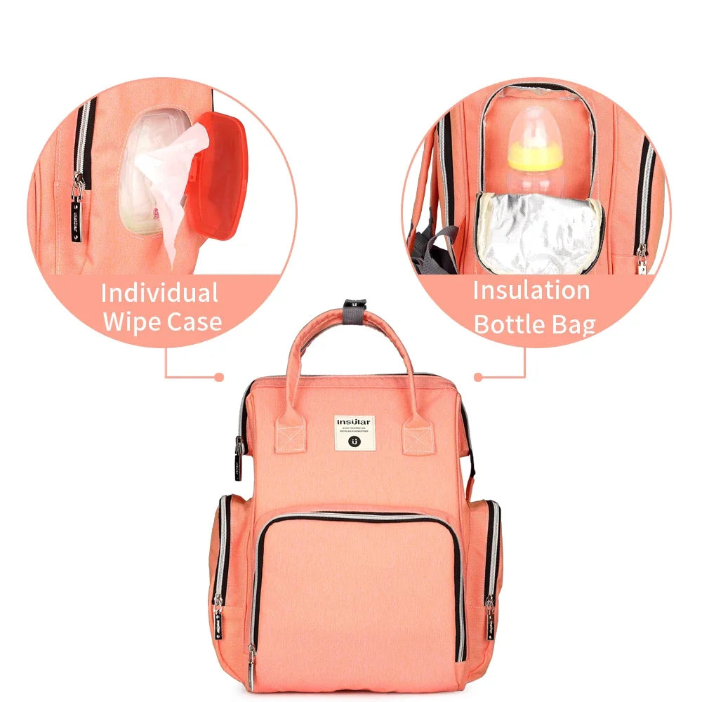 Insular Thermal Bag For Baby Strollers And Feeding Bottles Baby Diaper Backpack Mother Nappy Travel Bags Baby Nappies Handbag