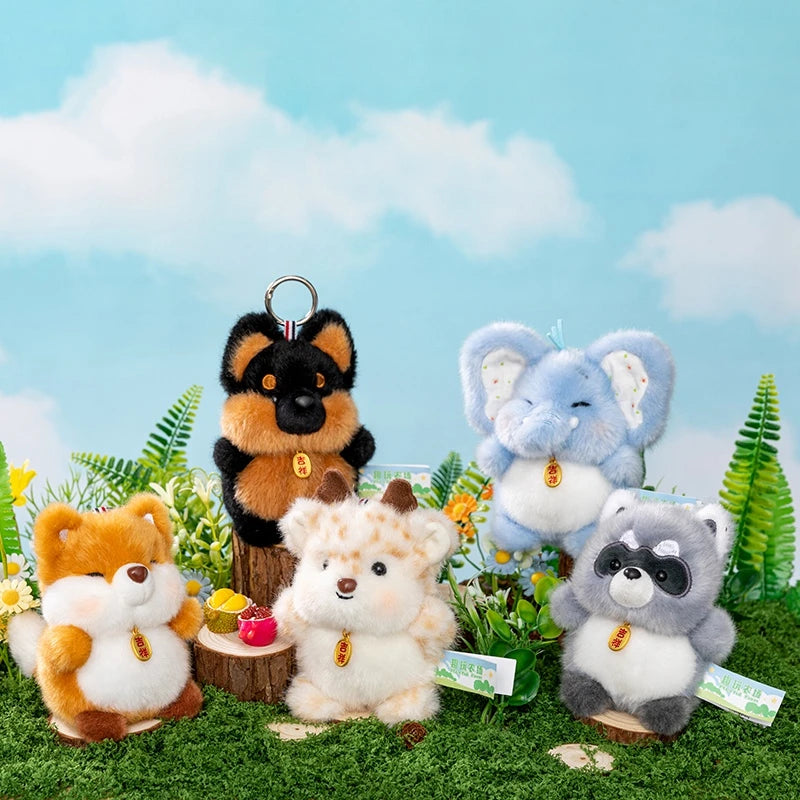 Kawaii Animal Lion Doll Cute Jumping Series Plush Pendant Rhinoceros Sloth Panda Monkey Toy Bee Husky Crocodile Super Soft Kids