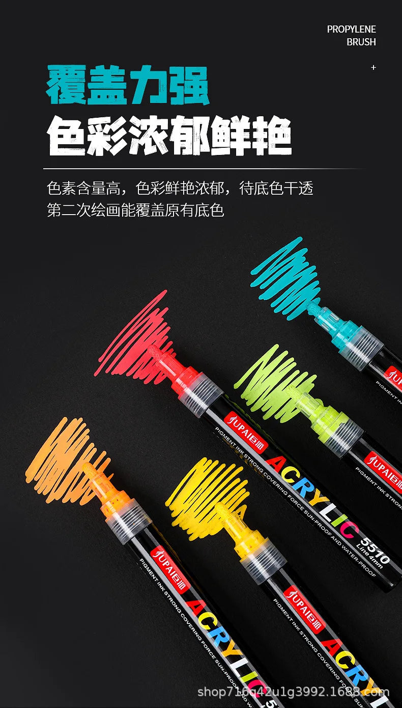 12/60 Colors Acrylic Marker Rock Painting Kit for Kids Children Stone Paint Pens Set Ceramic Glass Wood DIY Crafts Art Supplies