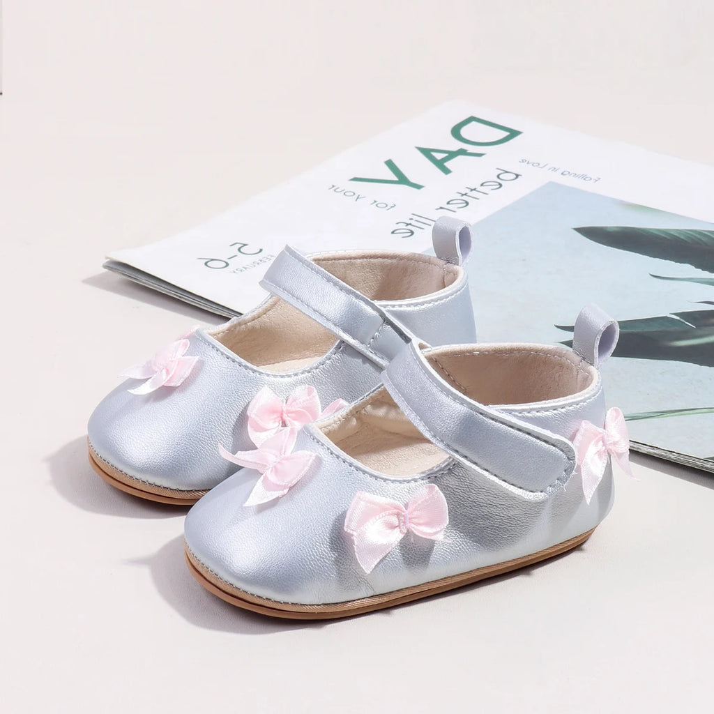 New Spring And Autumn Baby Girls First Walking Indoor Outdoor Toddler Shoes For 0-18M Baby Princess Shoes Soft TPR Sole