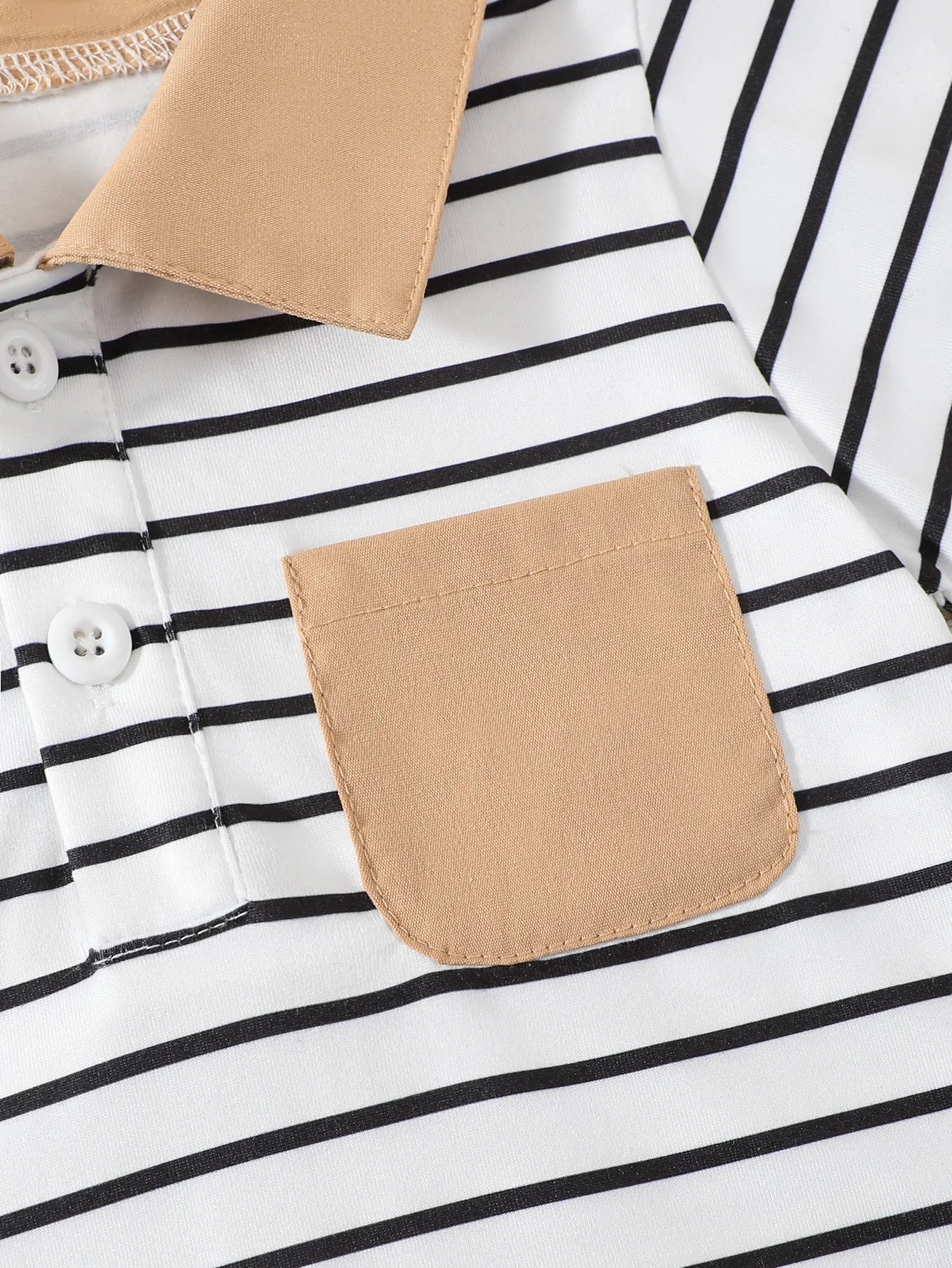 2025 Baby Boys Summer Set with Collar Striped Short Sleeves and Shorts Two Piece Set Suitable for 0-3 Year Toddlers Baby Boys