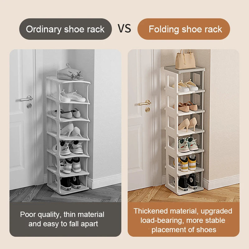 3 5 7 Tier Shoe Organizers Indoor Shoe Rack Organizer Folding Shoe Hanger Foldable Sneaker Shelf Home Door Shoes Storage Shelves