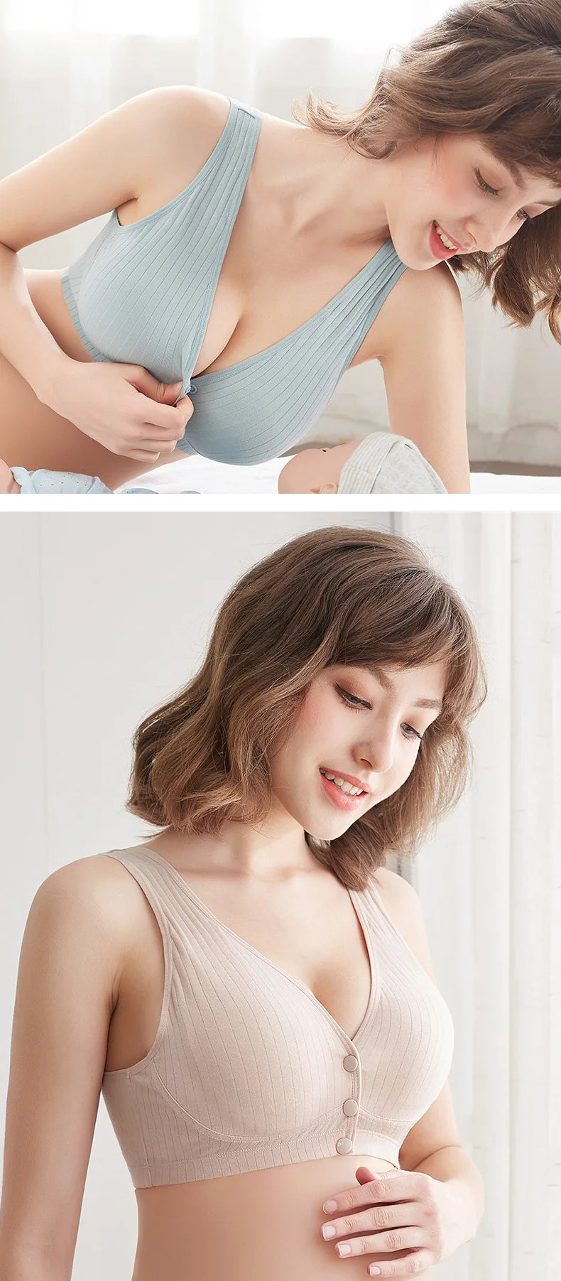 3 PCS Cotton Maternity Nursing Bras Pregnant Breastfeeding Pregnancy Women Underwear Breast Feeding Bra Soutien Allaitement