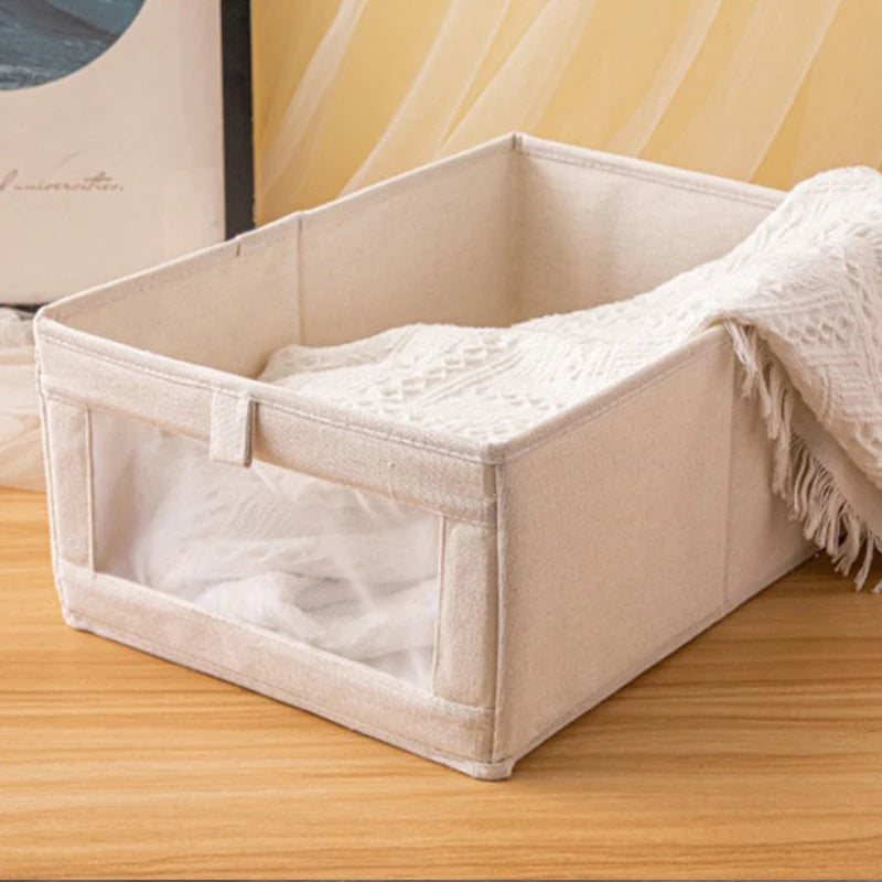 1Pcs Foldable Boxes Pants Storage Box Clothes Organizers of Cabinets and Drawers Fabric  for Bedroom Wardrobe Organization Home