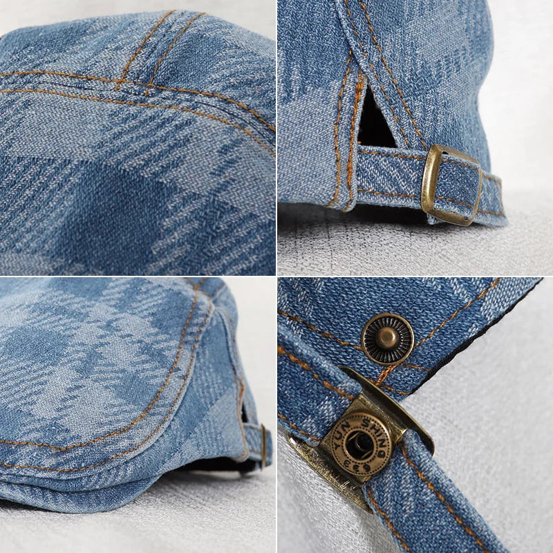 Denim Kids Hat for Boys Girls Classic Vintage Adjustable Baby Hat Autumn Winter Kids Beret Hat Children Cowboy Cap 2-12Y