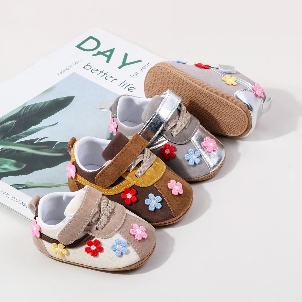 Spring And Autumn Baby Boys And Girls First Walking Toddler Shoes 0-1 Years Old High Quality Sneaker PU Leather TPR Sole