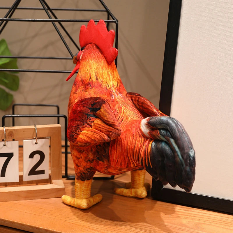Hot High Quality 30/48cm Simulation Rooster Plush Toys Life Like Chicken Pillow Stuffed Soft Animal Dolls For Room Decor Gift