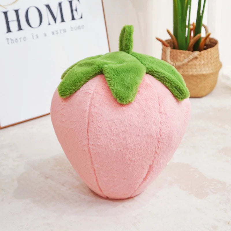Strawberry Plush Pillow Toy 23/35cm Handmade Doll Cartoon Cushion For Home Decoration And Kids Gift