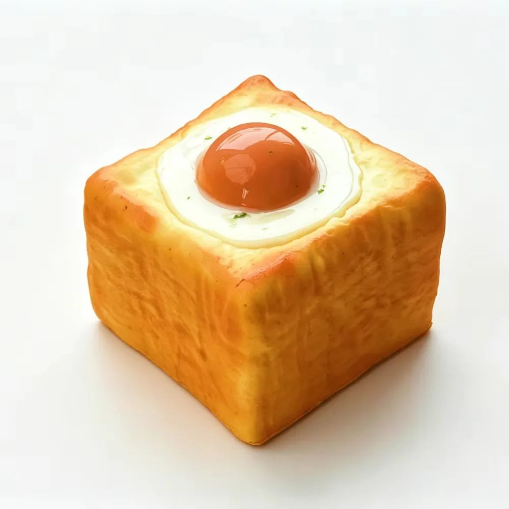 Simulated Simulated Egg Toast Squeeze Toy Prank Decoration Oversized Bread Squishy Toy Slow Rising Realistic