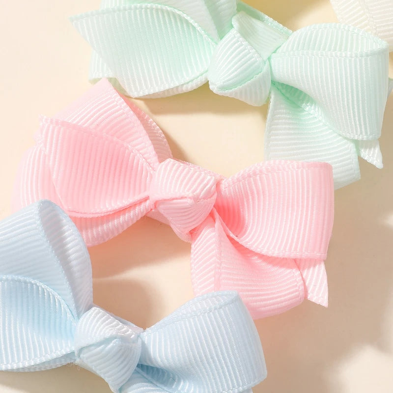 16pcs/Set Handmade Cute Colorful Ribbon Hair Bows Clips for Baby Girls Hairpin Barrettes Headwear Hair Accessories