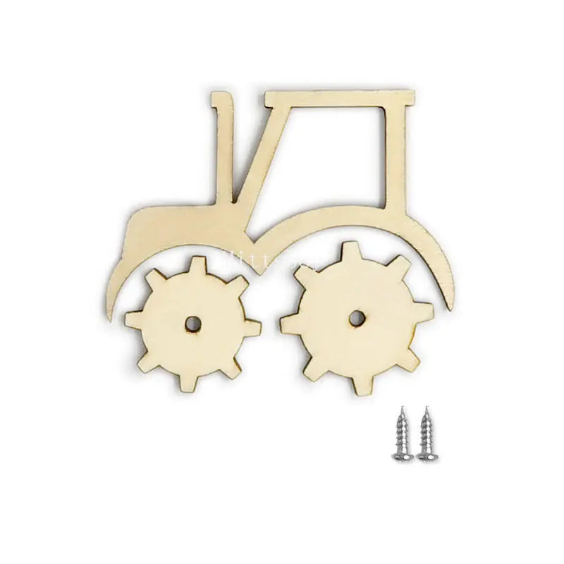 DIY Montessori Busy Board Accessory Wooden Hourglass Gear Skidway Puzzle Toy MB01 For Children
