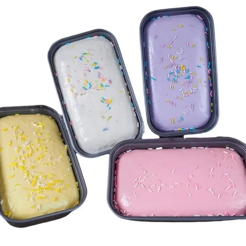 Box Cake Squishy Ornament, Slow Rising Soft Squeeze Decor, Stress Relief Hand Kneading Desktop Ornament for Party & Daily Use