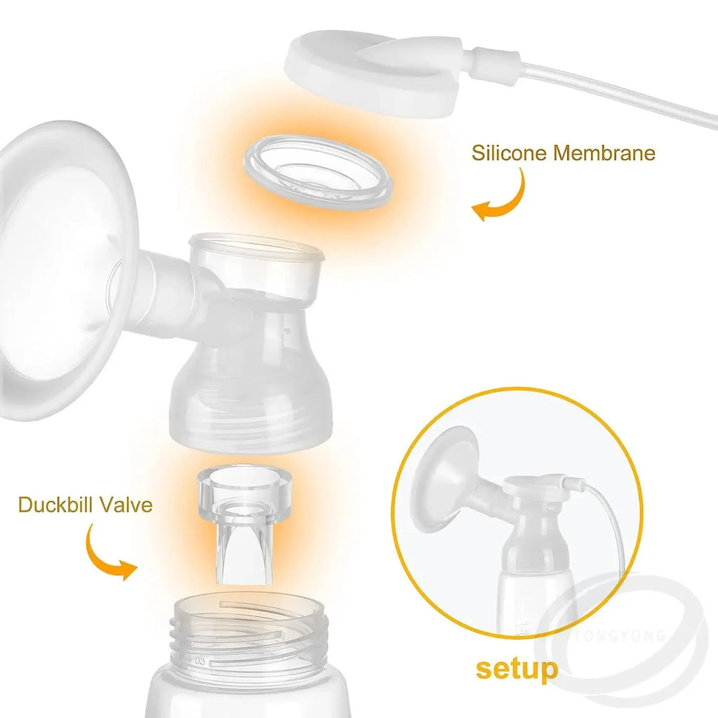 8-Pcs Duckbill Valves and 4-Pcs Silicone Diaphragm Set Compatible with Momcozy M5 Electric Breast Pump-Replacement Accessories