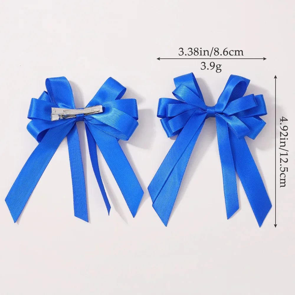 2 Cute Letter Bow Hair Clip Sets for Children Back To School Colorful Hair Clips for Children's Headwear