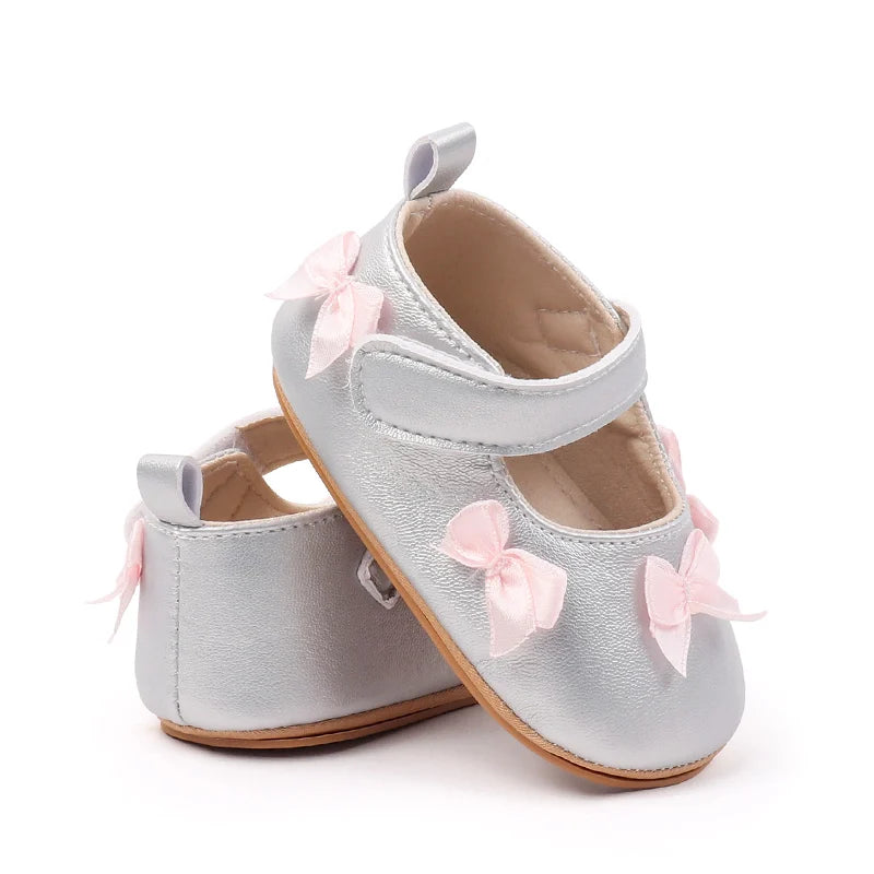 New Spring And Autumn Baby Girls First Walking Indoor Outdoor Toddler Shoes For 0-18M Baby Princess Shoes Soft TPR Sole