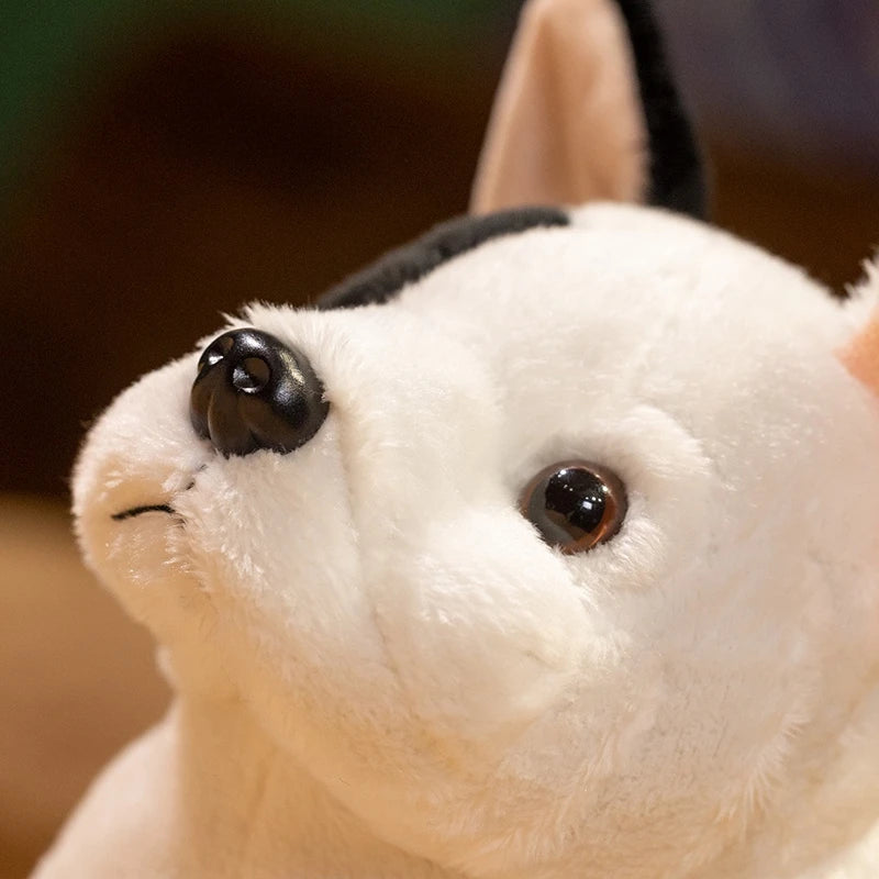 Lifelike English Bulldog Plush Toy Realistic British Bulldog Stuffed Animal Soft Sheep Dog Terrier Simulation Doll for Kids