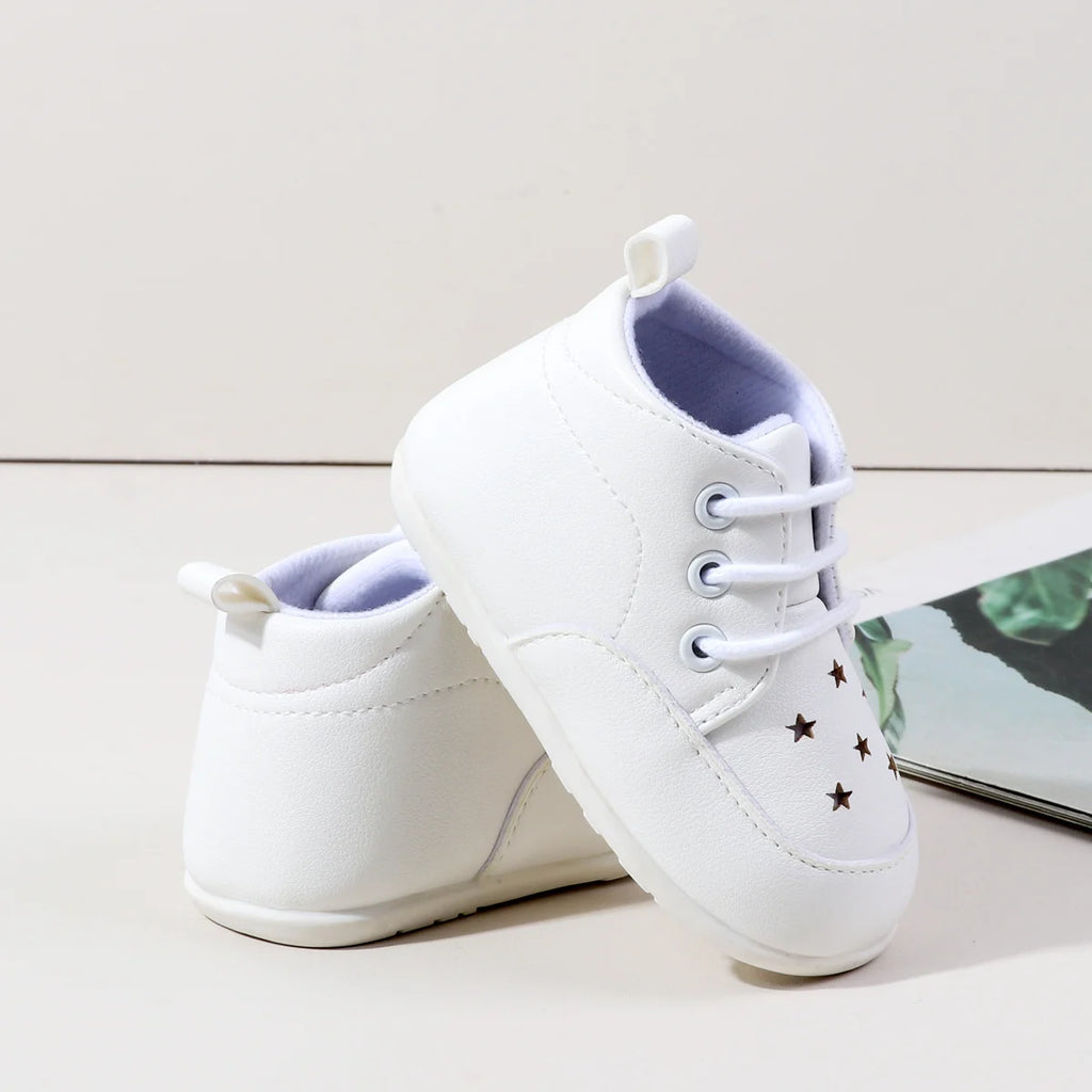 Baby Retro Leather Shoes Boy Girl Shoes Toddler Rubber Sole Anti-slip First Walkers Newborn Infant Moccasins Baby Crib Shoes