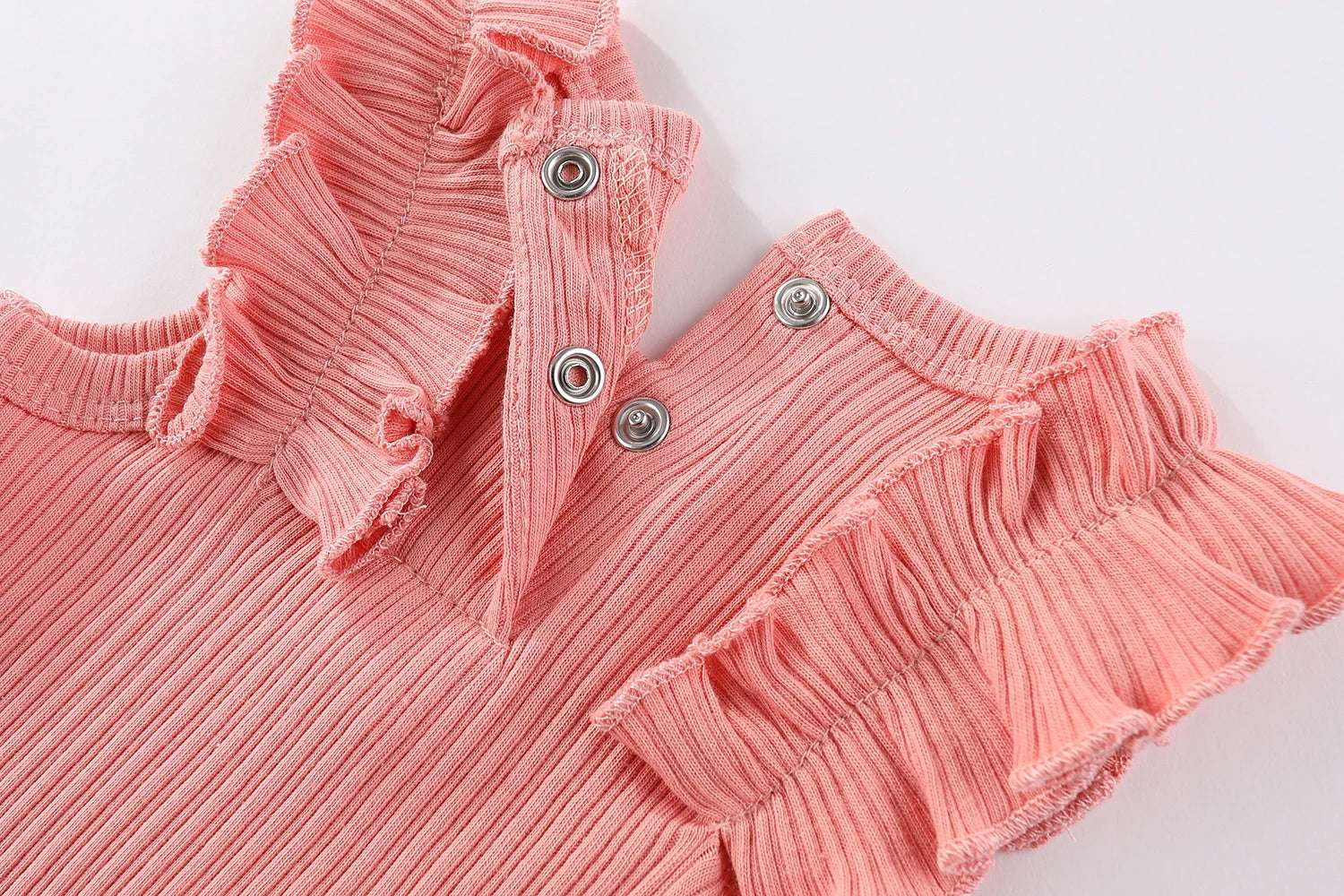 Baby Girl Bodysuits 5 Piece Set Sweet Cute Newborn Onesies Flying Sleeves 0-12M Infant Outfits
