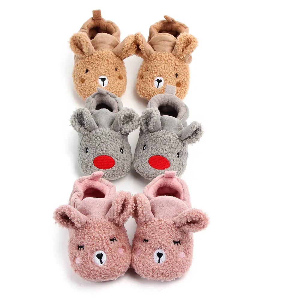 Baby Winter Shoes Cute Animal Ear Soft Cotton Warm and Comfortable for 0-18 Months Boys and Girls 2024 New Fashion  D2028 D2097