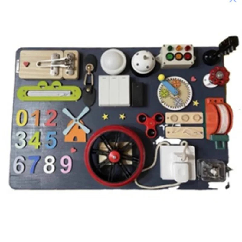 New Kindergarten Montessori Busy board Hourglass Puzzles Montessori Wall Gameshourglass gear Organ Toy Educational Toy For Gifts